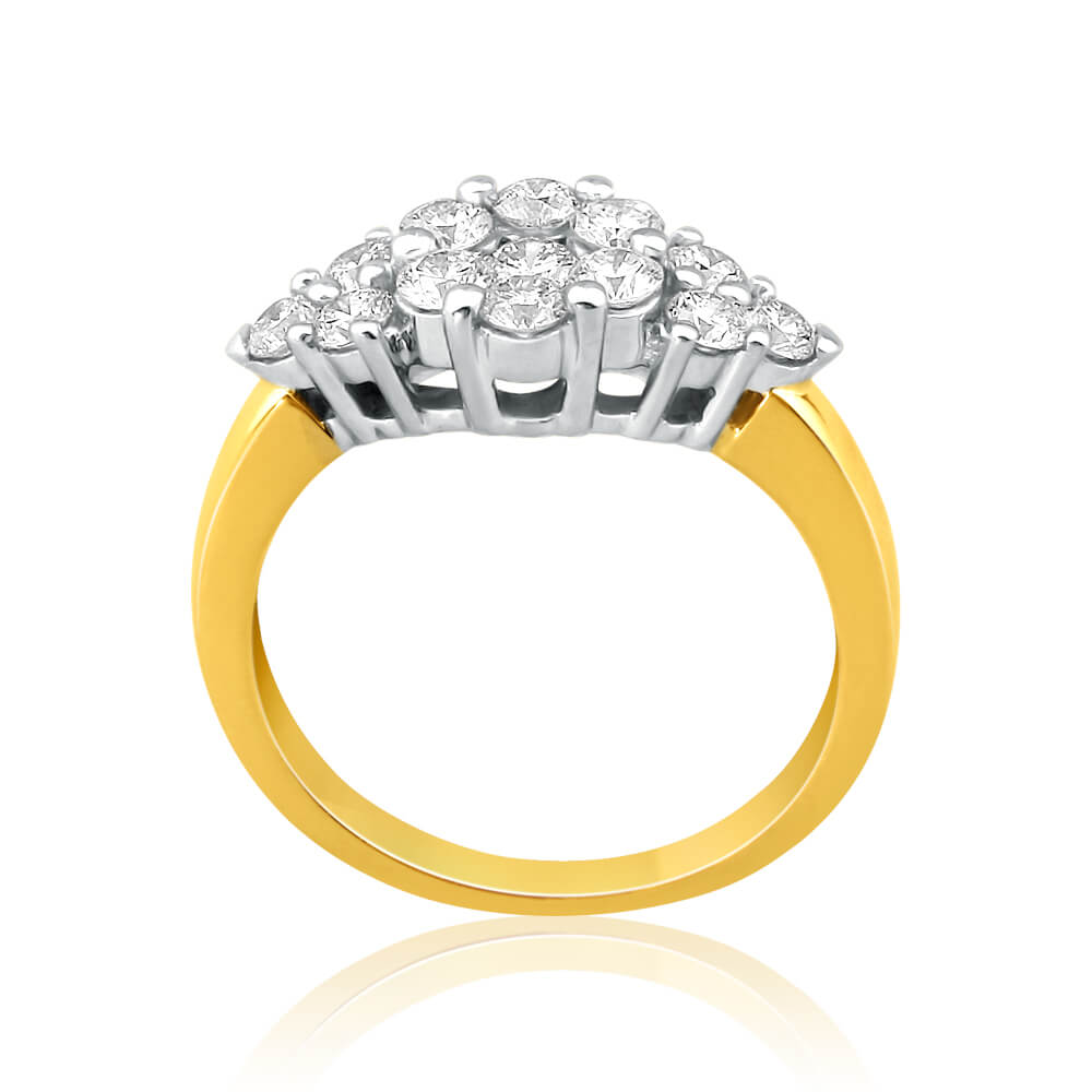 18K Yellow Gold 'Starlight' Diamond Ring - 1 Carat Round Cut Solitaire Engagement Ring for Women, Perfect for Proposals, Anniversaries & Special Occasions