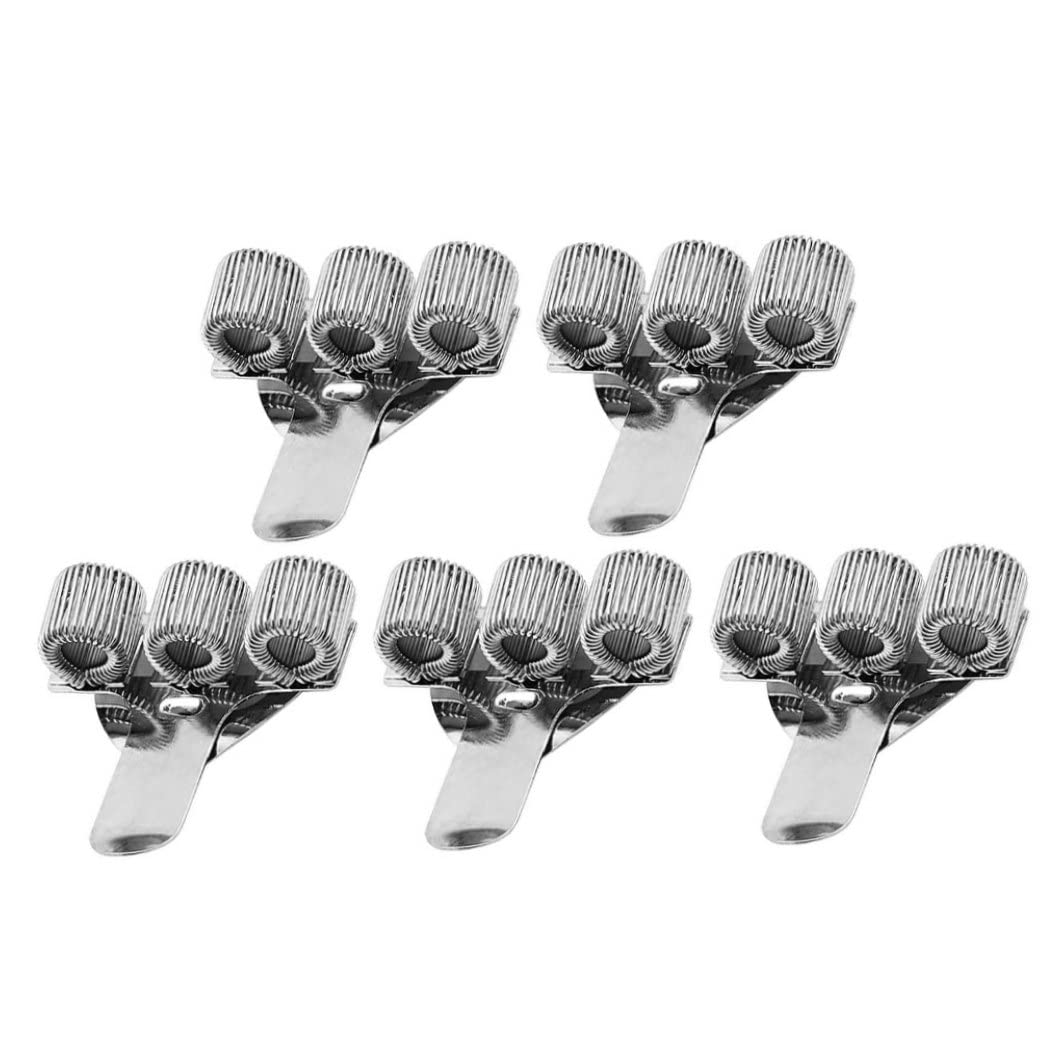 Triple Metal Pen Holder with Spring Loop & Pocket Clip - 5-Pack for Notebooks, Clipboards, Office & School Supplies | Perfect for Organizing Pens, Pencils & Markers