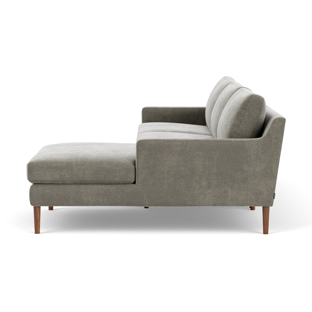 Astha Fabric Right Chaise Sofa - Modern Upholstered Sectional Couch for Living Room, Lounge & Small Spaces