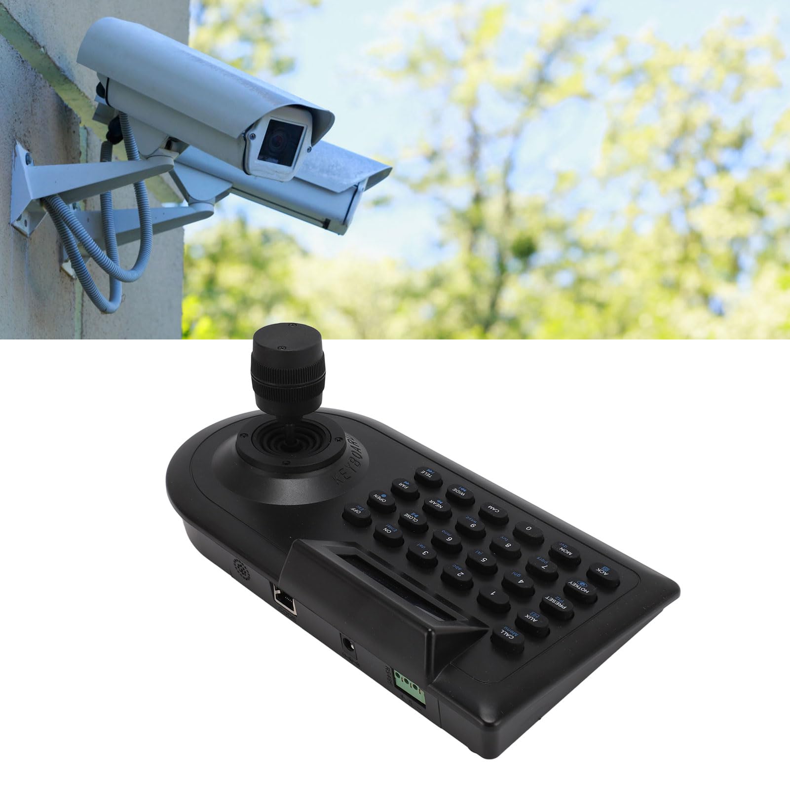 PTZ Camera Controller Keyboard with LCD Screen - 32 DVR 256 Dome Control for Surveillance Systems