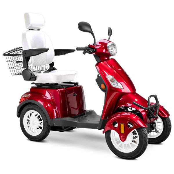Premium Full Size 4 Wheel Mobility Scooter for Adults - Lightweight Electric Wheelchair with Long Battery Life - Ideal for Outdoor Travel, Shopping & Daily Mobility Assistance