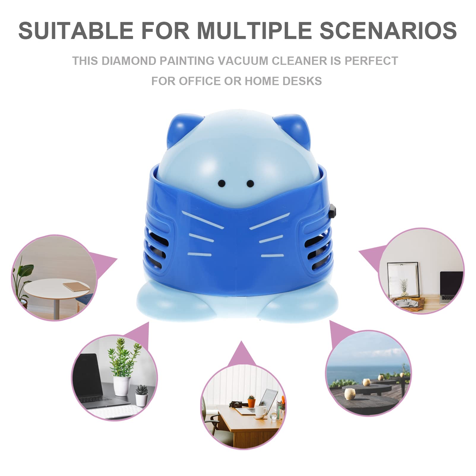 ARTIBETTER Mini Vacuum Cleaner - Portable Desk Dust Cleaner, Handheld Table Vacuum for Home & Office, Plastic Dust Collector for Keyboard, Car, Laptop (Ideal for Workspace, Computer, Electronics Cleaning)
