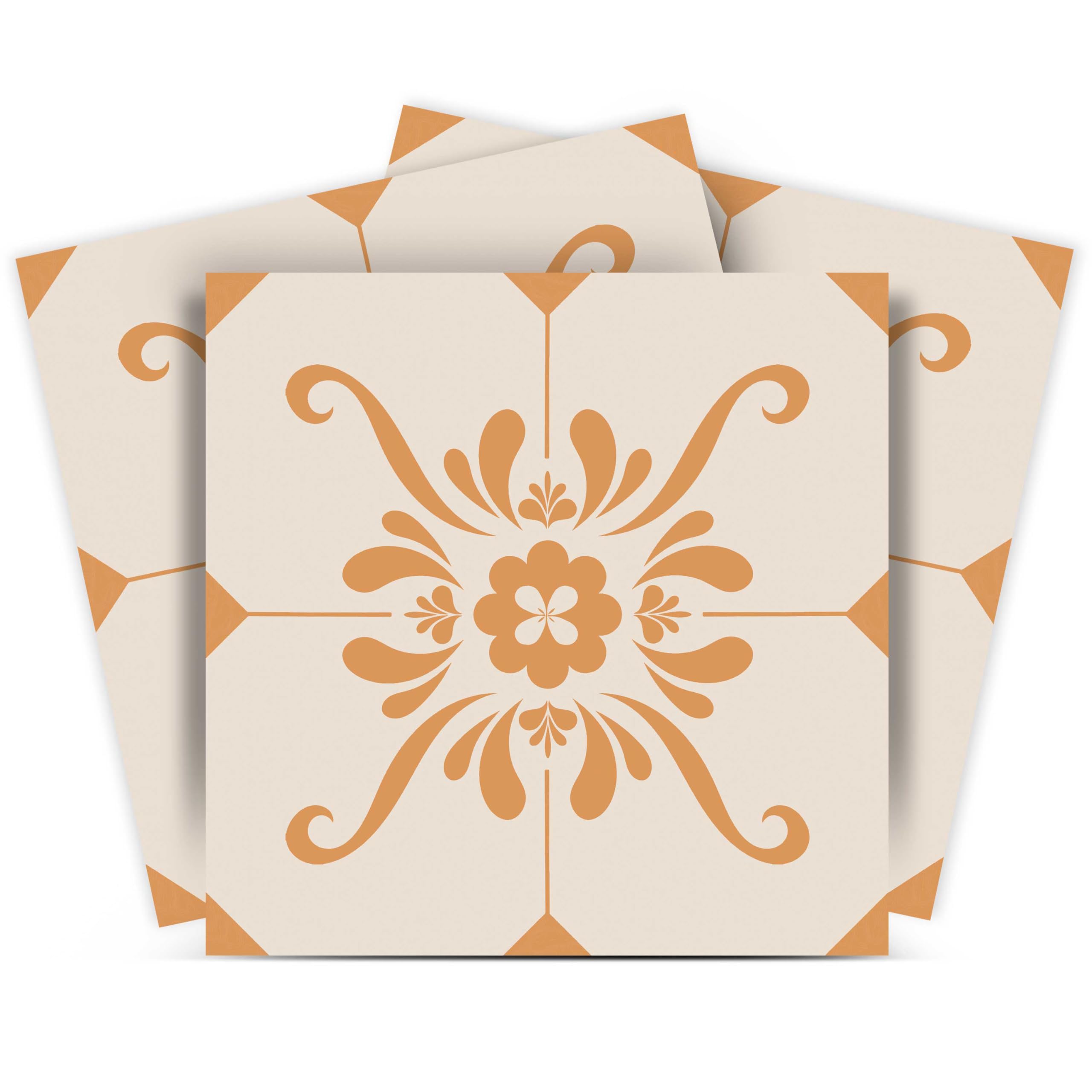Mi Alma 24-Piece Talavera Tile Stickers – Peel & Stick Wall Decals for Bathroom & Kitchen (12x12 Inch) – Easy Application, Removable Wall Stencils – Perfect for Home Decor, Backsplash, and DIY Tile Projects
