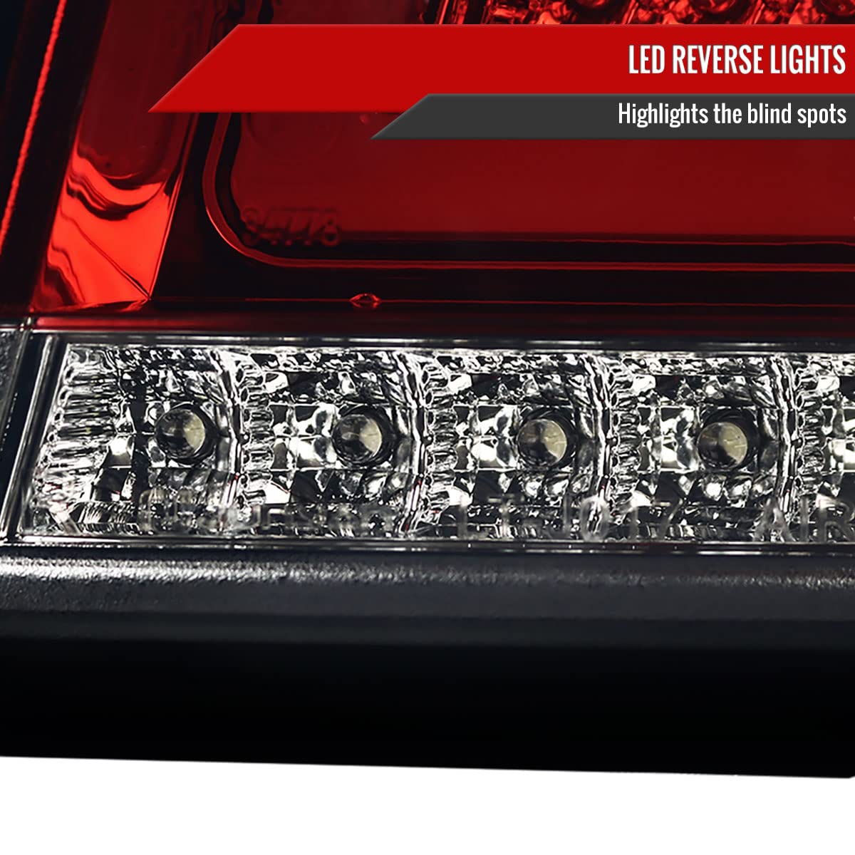 06-11 Car LED Tail Lights - Red Smoke Brake Lamps Pair for Enhanced Visibility & Style | Perfect for Night Driving & Custom Car Upgrades