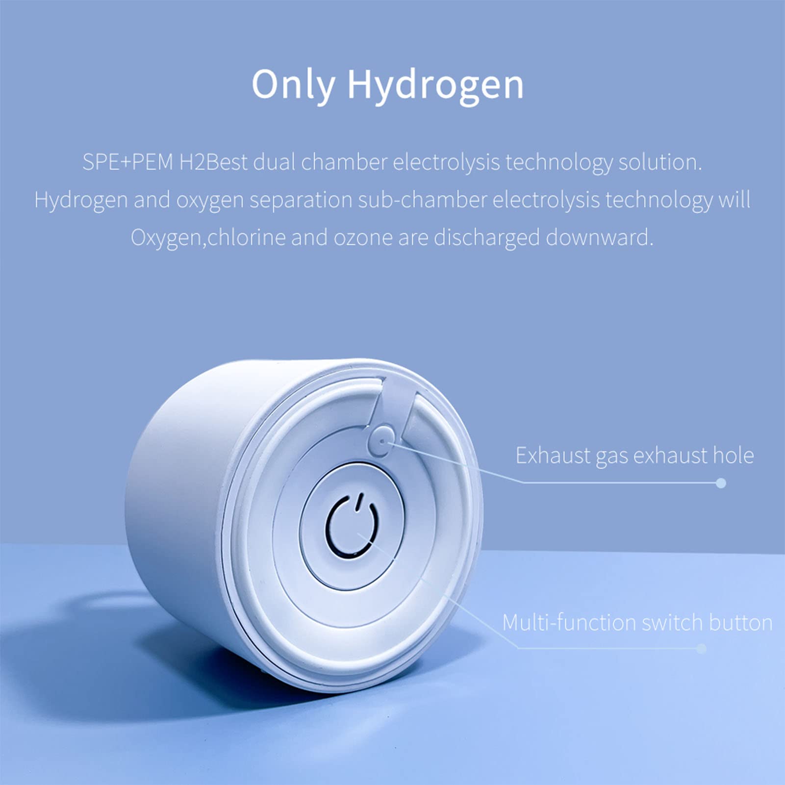 400ml Portable Hydrogen Water Bottle Generator with SPE PEM Technology - USB Rechargeable, BPA-Free (1000-1200PPB) | Includes Inhaler Adapter & Self-Cleaning Mode | Perfect for Travel, Gym & Daily Hydration