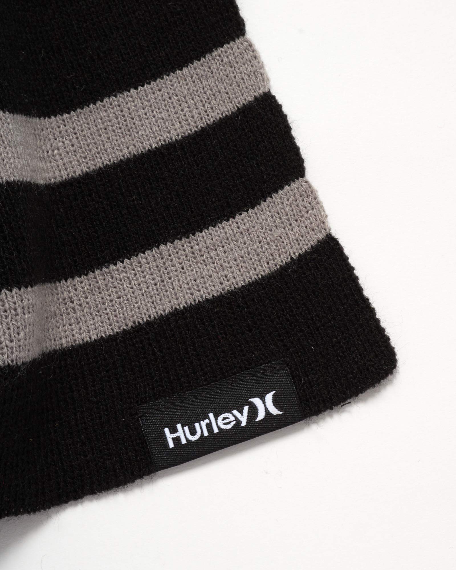 Hurley Men's Winter Hat and Scarf Set - Warm Knit Beanie & Soft Fleece Scarf for Cold Weather - Perfect for Skiing, Snowboarding, and Outdoor Winter Activities
