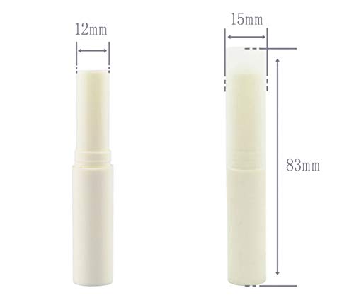 24PCS 4g White Empty Lipstick Tubes - Rotating Plastic DIY Lip Balm Containers with Cap for Handmade Lip Gloss, Body Balms & Cosmetics | Perfect for DIY Beauty Projects, Homemade Lip Care & Small Business Packaging