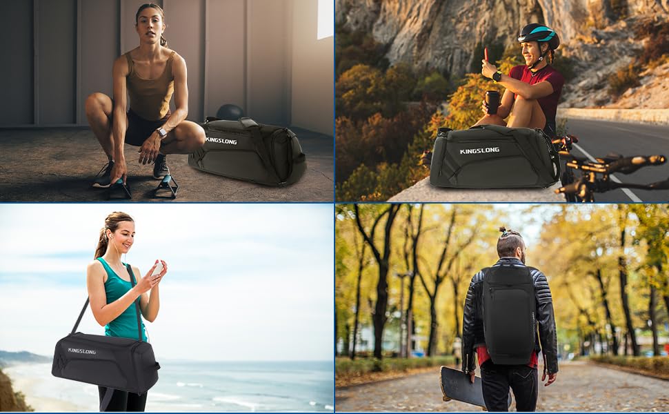 TPAID 40L Waterproof Gym Duffel Bag for Men - Large Sports Travel Backpack with Shoe Compartment | Perfect for Gym, Workout, Travel & Weekend Getaways