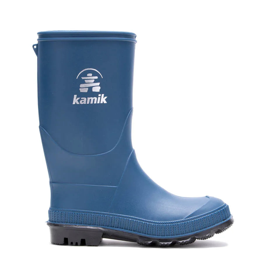 Kamik Light Navy Stomp Toddler Rain Boots - Waterproof Kids Rain Shoes for Boys & Girls - Perfect for Puddle Jumping, Outdoor Play & Wet Weather Adventures