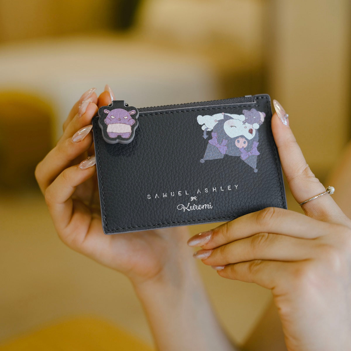Samuel Ashley x Sanrio Characters Genuine Leather Keychain Wallet - Cute Hello Kitty Accessory for Keys, Coins & Cards | Perfect Gift for Anime Fans & Kawaii Lovers