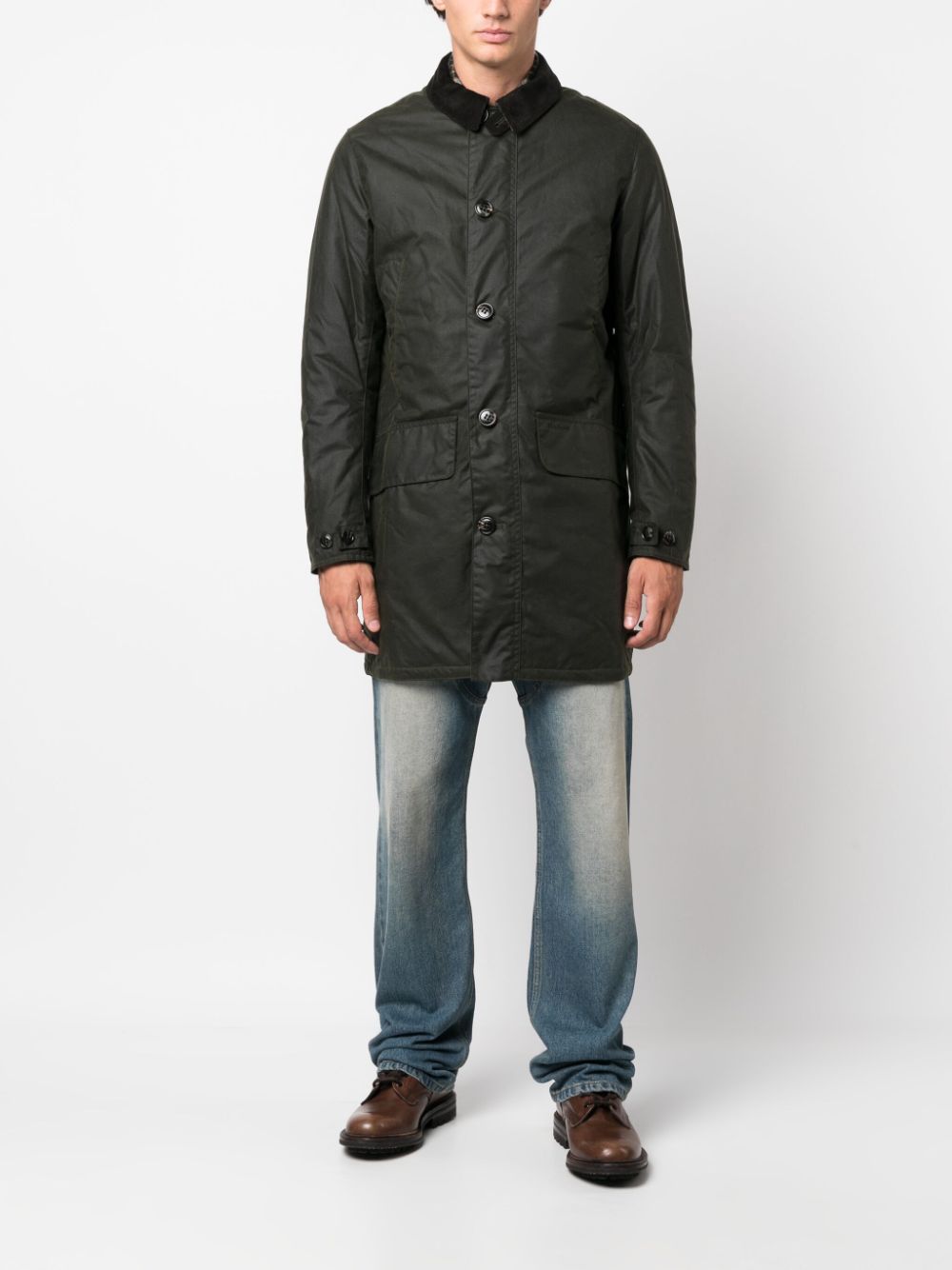 Barbour Green Waxed Cotton Jacket for Men & Women | Waterproof & Windproof Outdoor Coat | Perfect for Hiking, Hunting & Countryside Adventures