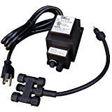 30W 12VAC Power Splitter for LED Submersible Outdoor Lights - Waterproof Transformer for Garden, Pool & Landscape Lighting (TCB5-30W) - Perfect for Patio, Pathway & Fountain Illumination