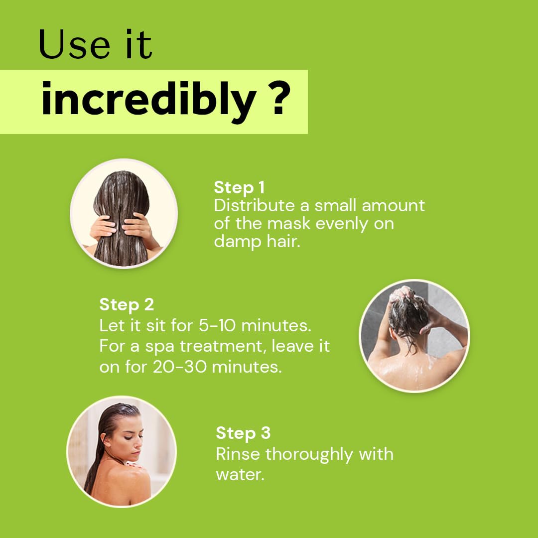 Atulya Matcha Tea Hair Mask - 200g | Deep Conditioning Treatment for Dry & Damaged Hair | Perfect for Salon-Quality Hair Care at Home