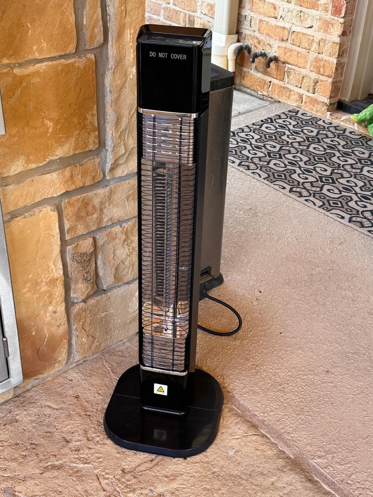1500W Electric Patio Heater with Remote - Infrared Outdoor Space Heater for Garage, Bedroom, Backyard - 35