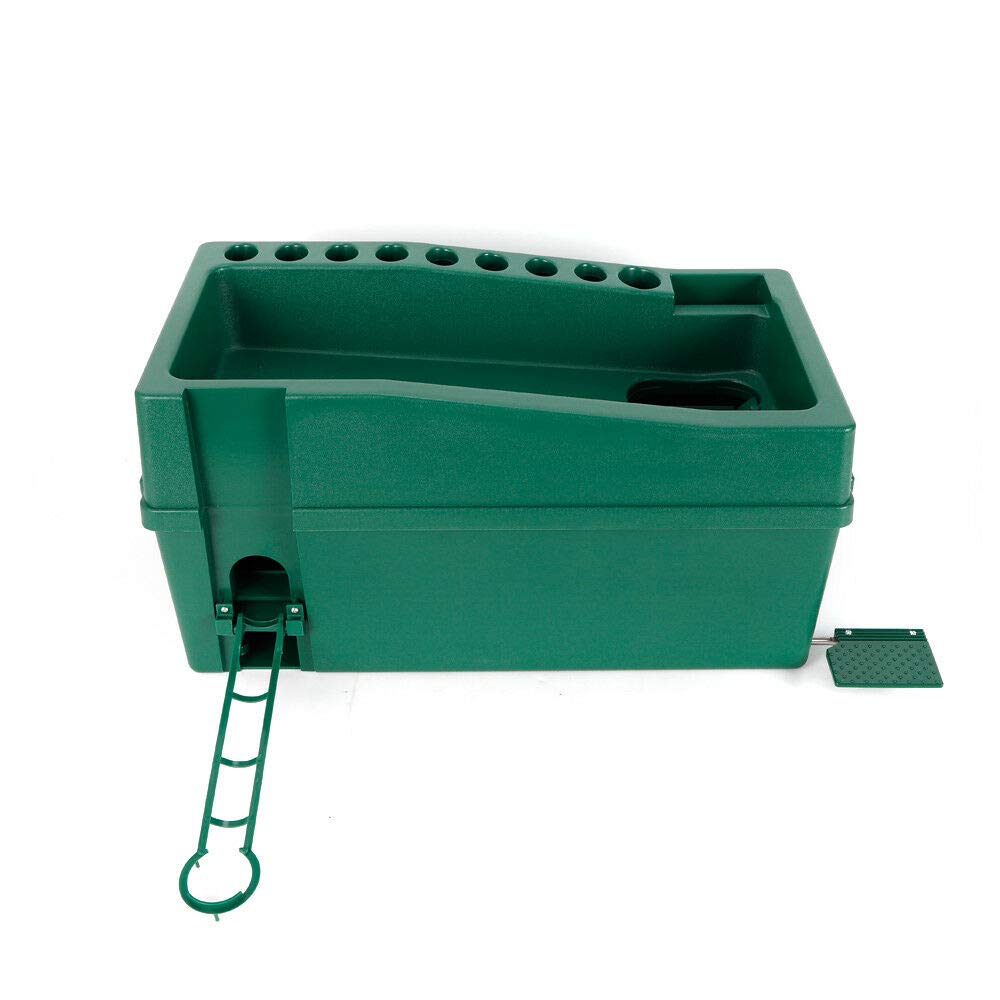 Automatic Golf Ball Dispenser & Tee Up Machine - No Power Required, Adjustable Foot Stand - Perfect for Golf Club Training & Practice (Indoor/Outdoor Use)