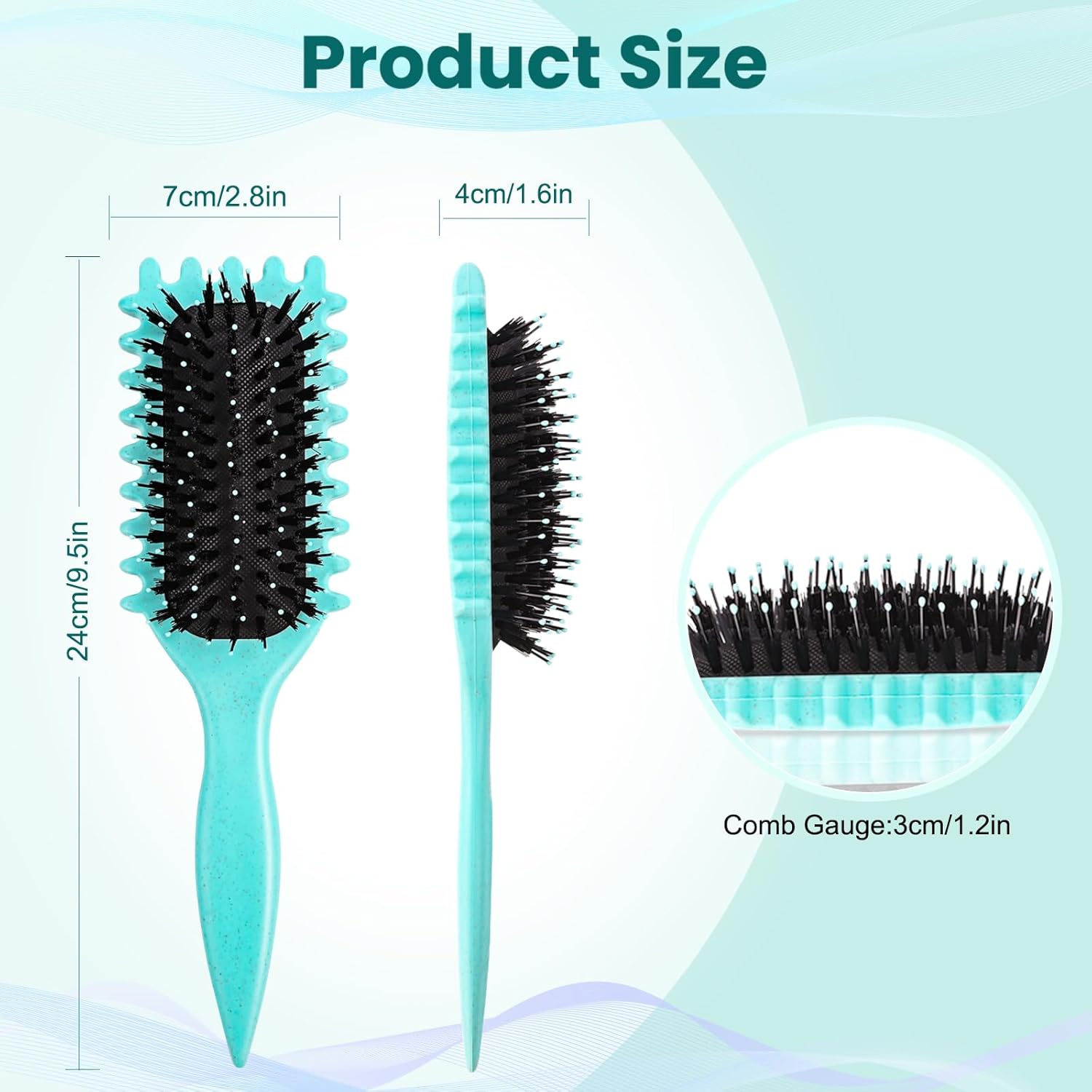 Best Detangling Brush for Curly Hair - Wide Tooth Comb for Knot-Free Styling - Perfect for Wet & Dry Hair Care at Home or Travel