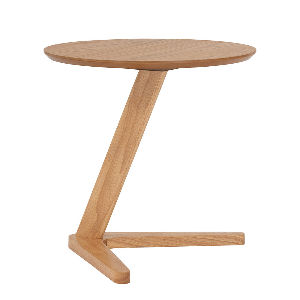 TRIS Modern Oak Side Table - Small End Table for Living Room, Bedroom, or Office - Natural Wood Nightstand with Sturdy Design