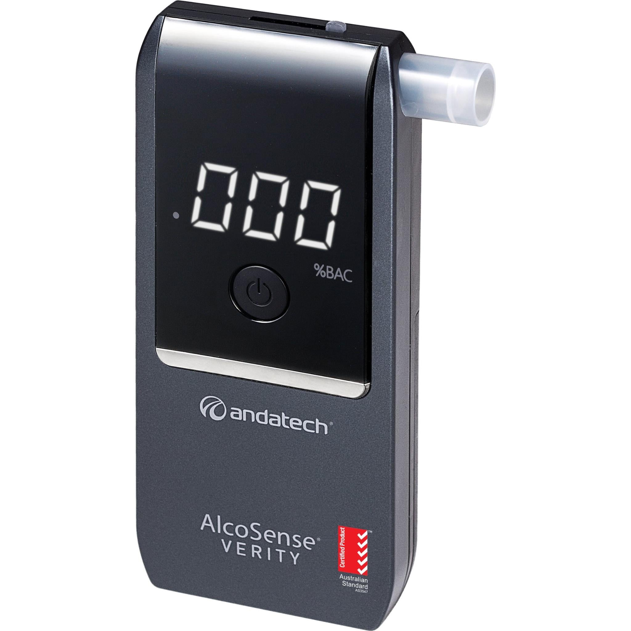 Andatech Alcosense Verity Personal Breathalyser - Accurate BAC Tester for Alcohol Detection (Navy Blue) | Portable Breathalyzer for Drivers, Partygoers & Workplace Safety