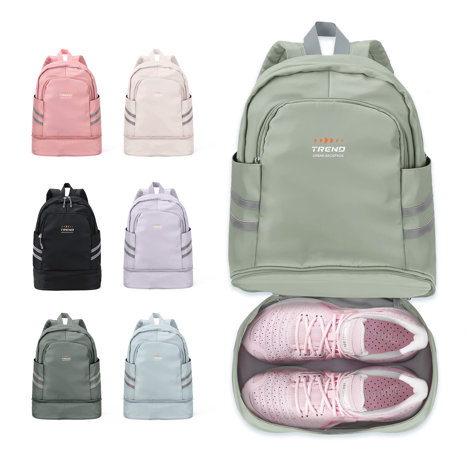 Coofay Waterproof Gym Backpack for Women - Lightweight Sports Backpack with Shoe Compartment & Laptop Sleeve - Perfect for Workout, Travel, Yoga & Daily Commute
