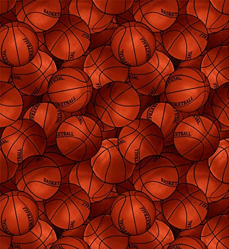 Premium Cotton Fabric by The Yard for Basketballs & Sports Gear