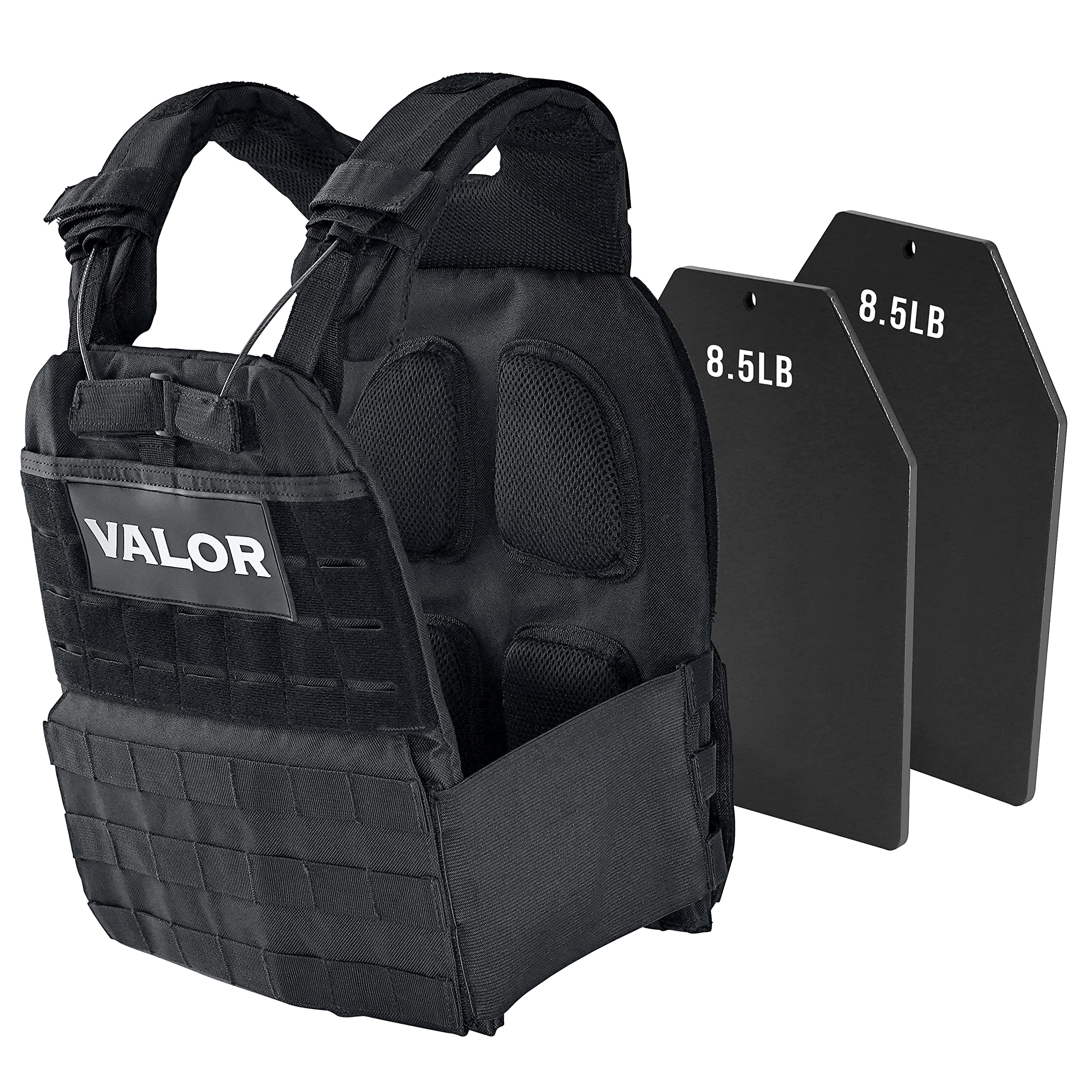 Valor Fitness Adjustable Weighted Vest for Men & Women - 14/20/30 lbs with Removable Weight Plates - Cross Training, Rucking, Running, Endurance & Strength Workouts - Ideal for Gym, Outdoor & Military Training