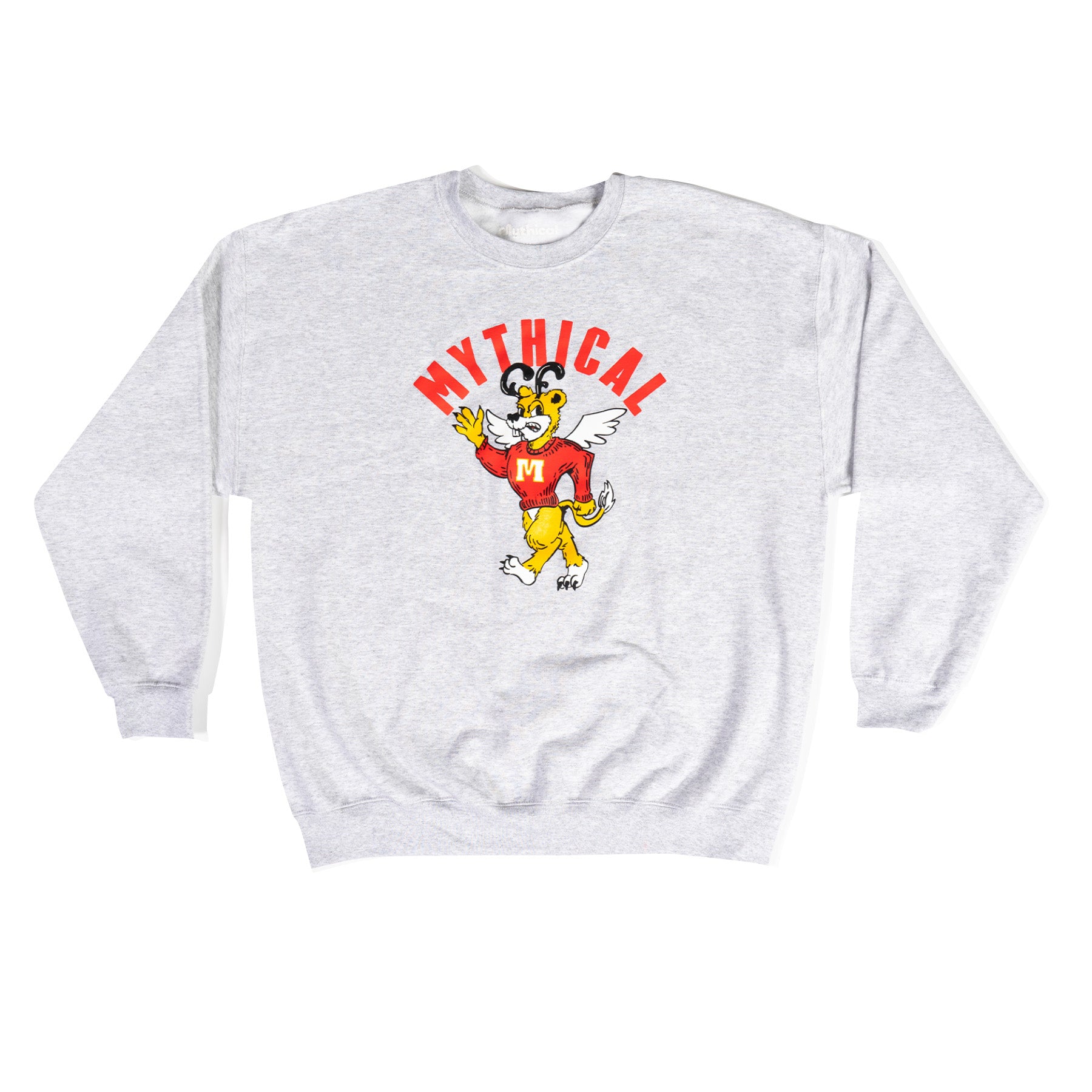 Mythical Randlers Mascot Sweatshirt - Soft Grey Pullover Hoodie for Fans | Perfect for Game Day, Cosplay & Casual Wear