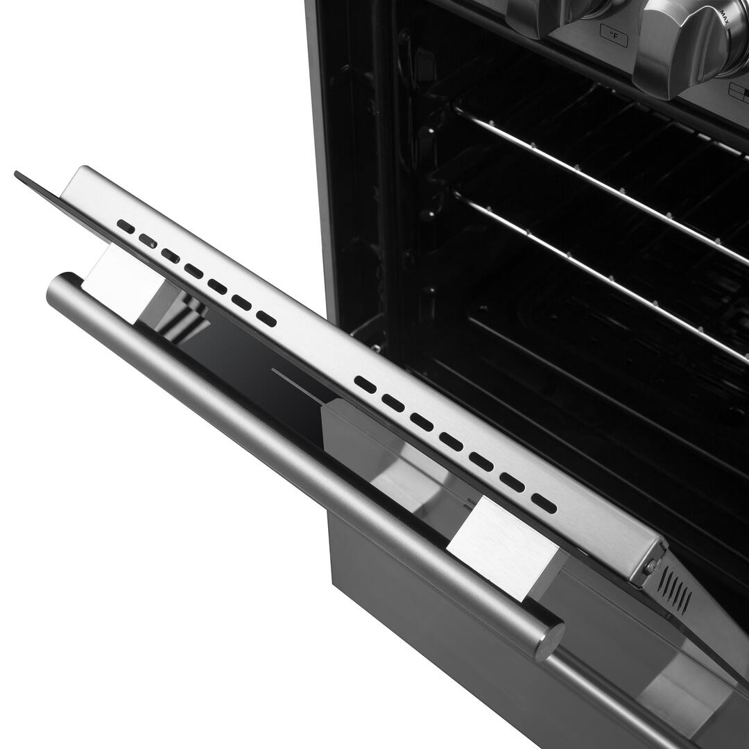 20 Inch Stainless Steel Electric Range with 4 Burners - Forno Pallerano FFSEL6052 | Perfect for Home Kitchens, Restaurants & Small Businesses