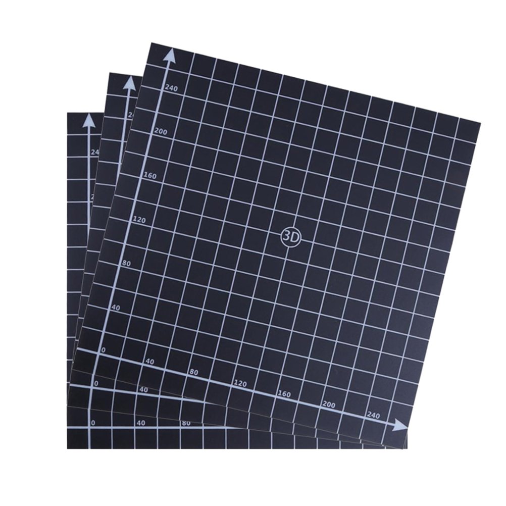 3 Pcs High-Temp 3D Printer Heat Bed Stickers - Adhesive Surface Stickers for 3D Printing - Perfect for ABS, PLA, and PETG Filaments - Ideal for Home, Office, and Workshop 3D Printing Projects