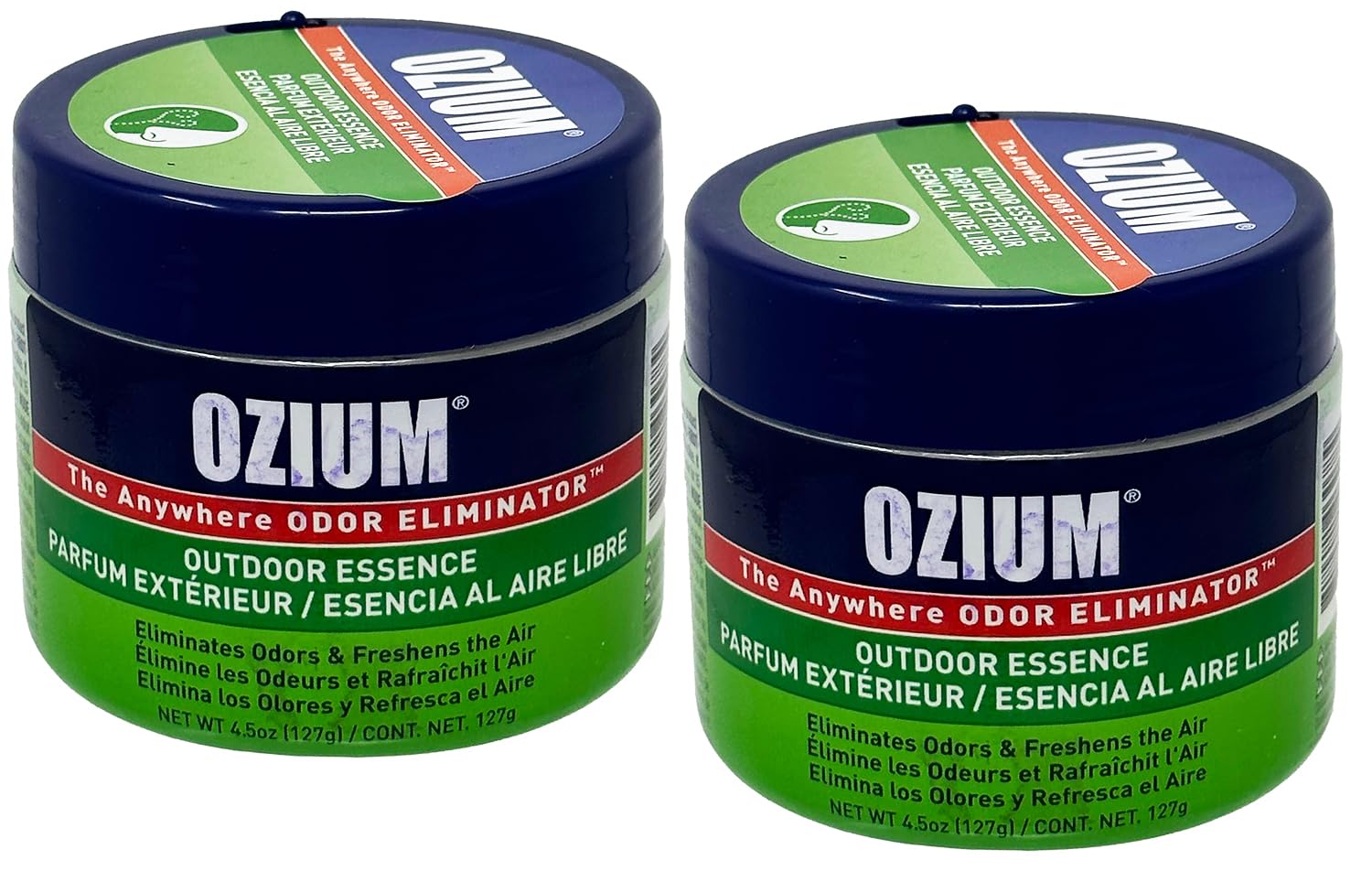 Ozium Air Sanitizer 4.5 oz Gel - Powerful Odor Eliminator for Cars, Homes & Offices | Long-Lasting Freshness | Outdoor Essence Scent | 2-Pack for Continuous Use | Ideal for Smoke, Pet & Cooking Odors