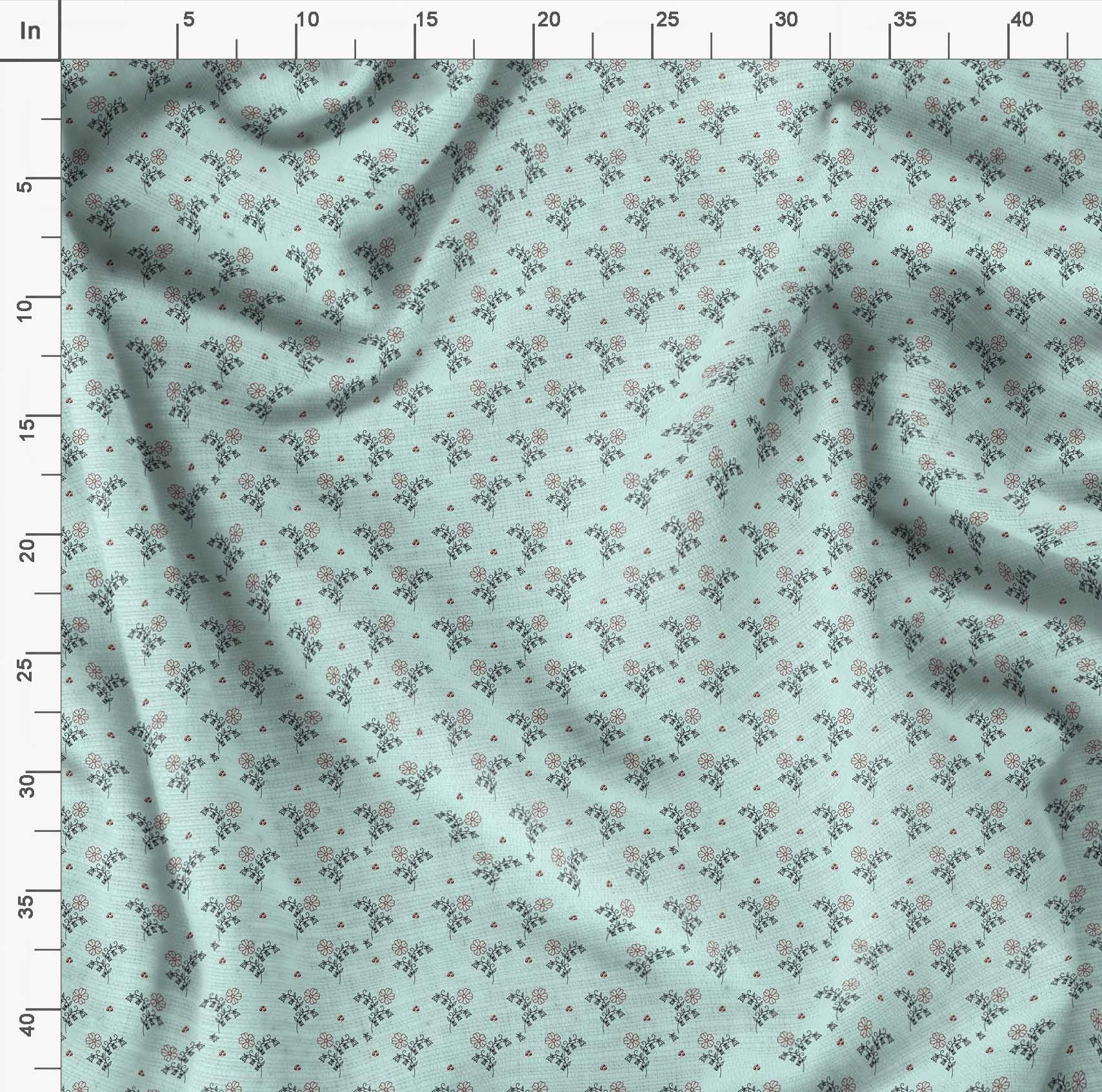 Soimoi Moss Green Georgette Fabric by The Yard - 42 Inch Wide - Artistic Leaf & Floral Printed Fabric for Dresses, Curtains & DIY Fashion Projects - Elegant & Trendy Home Decor & Sewing Material