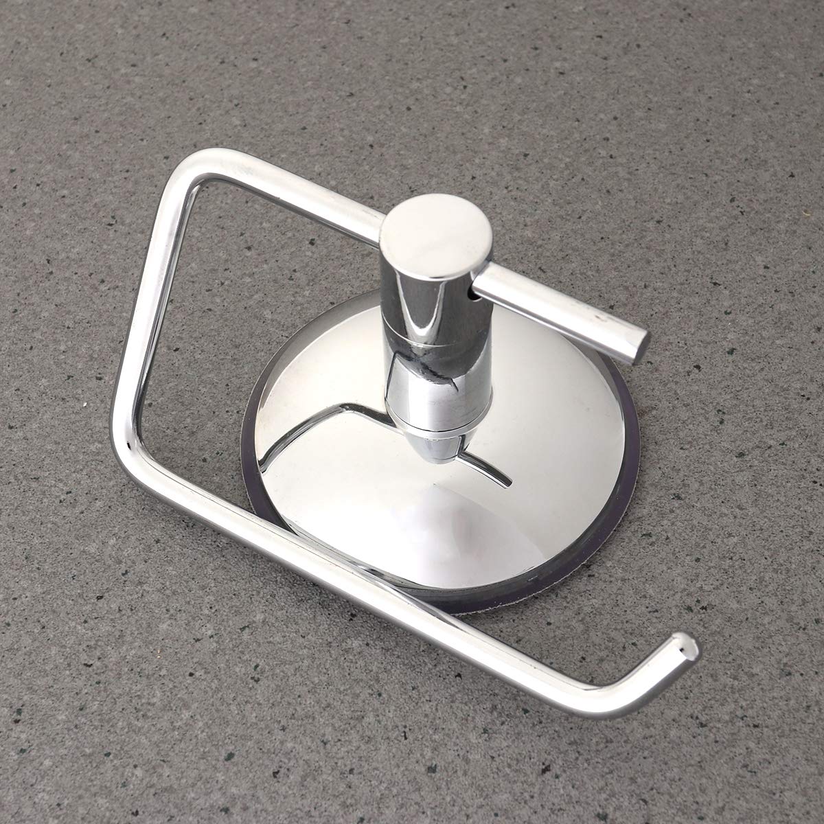UKCOCO Stainless Steel Suction Cup Toilet Paper Holder - Wall Mounted Bathroom Tissue Roll Dispenser with Double Sided Adhesive Tape - Perfect for Home, Office, Hotel & RV Use