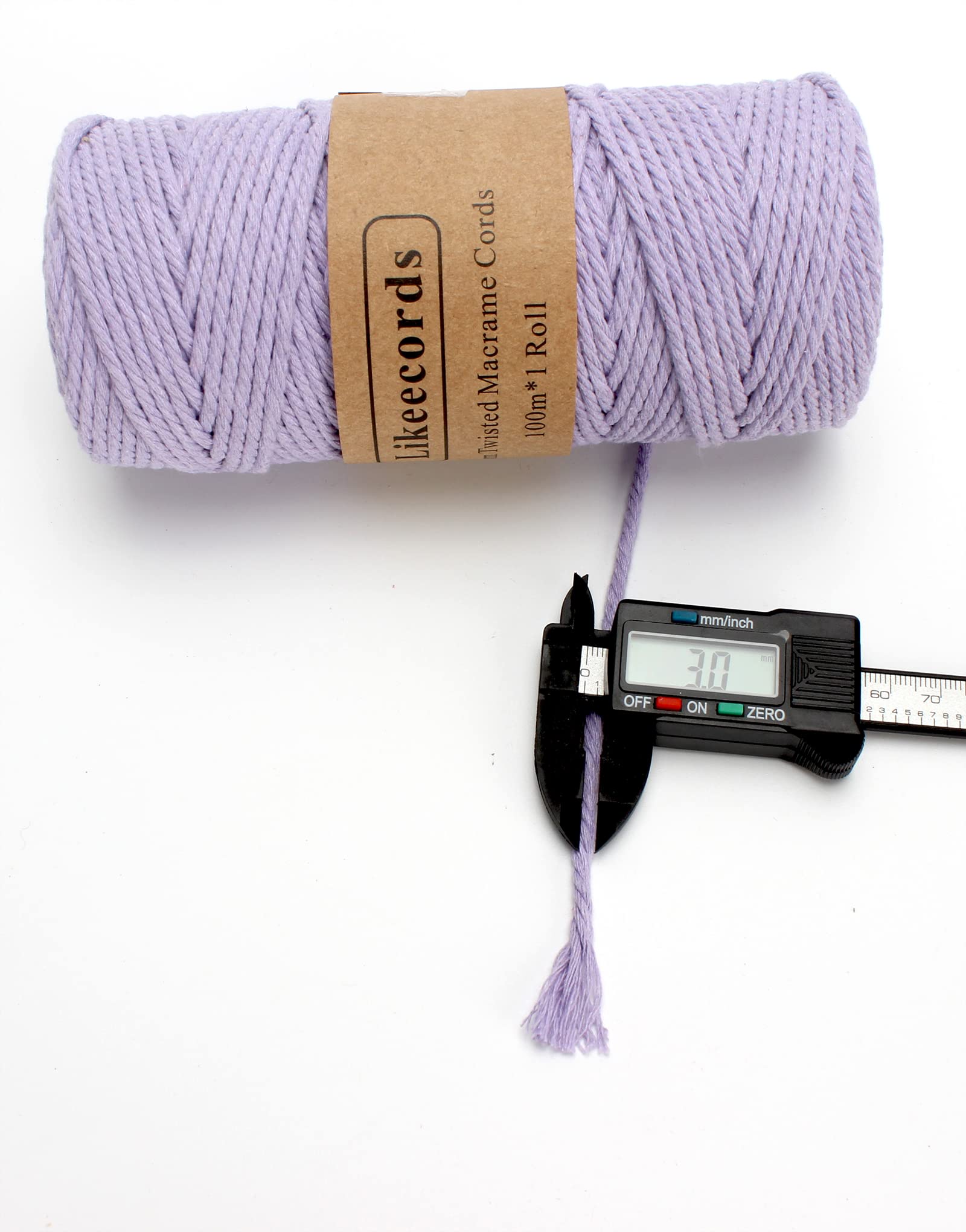 Natural White Cotton Macrame Cord - 3mm x 328 Feet Cotton Twine String for DIY Crafts, Knitting, Plant Hangers, Christmas & Wedding Decor - Perfect for Home Decor, Wall Hangings and Boho Style Projects