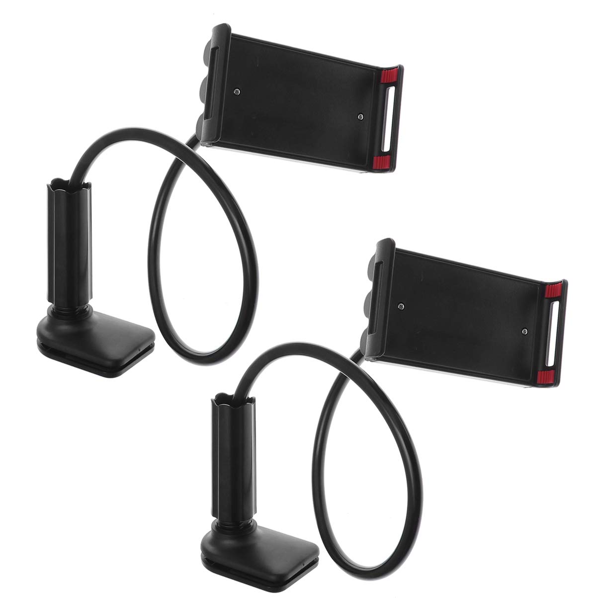 2-Pack Adjustable Tablet Stand & Phone Holder - Flexible Gooseneck Clip Mount for Bed, Car, Desk - Compatible with iPad, iPhone, Samsung Devices - Perfect for Watching Movies, Reading & Hands-Free Video Calls