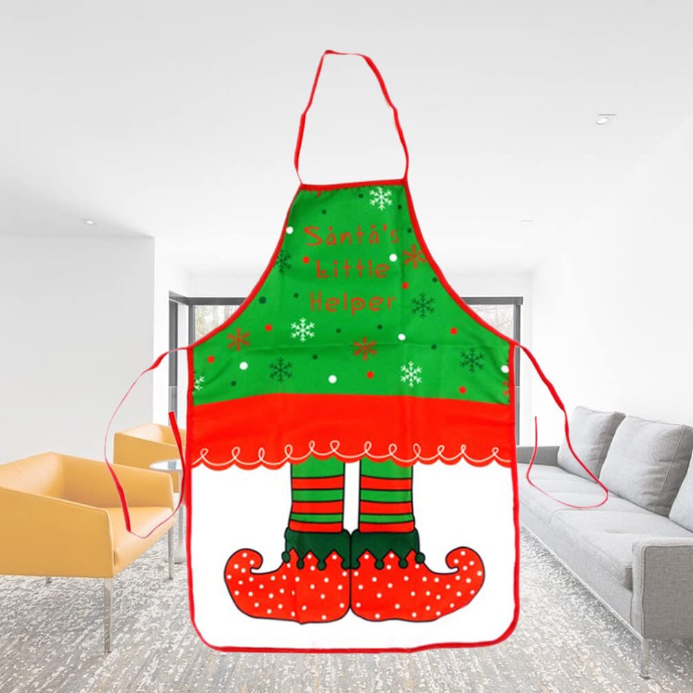 Festive Christmas Apron with Pockets - Kitchen Cooking Baking Chef Apron for Holiday Baking, Cooking & Decorating - Perfect for Christmas Parties, Family Gatherings & Festive Cooking Activities