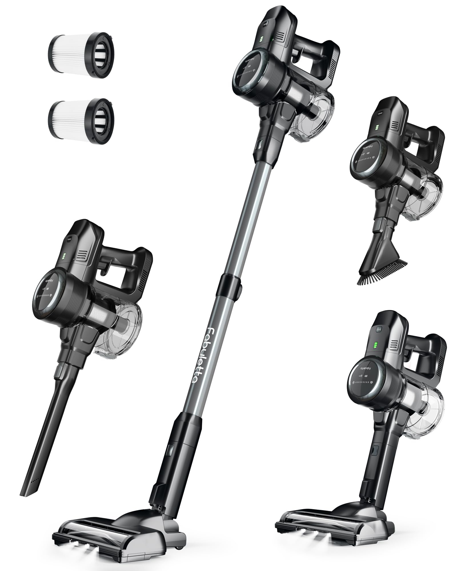 FABULETTA Cordless Vacuum Cleaner - 6-in-1 Lightweight Stick for Pet Hair & Floors | Home & Car Use