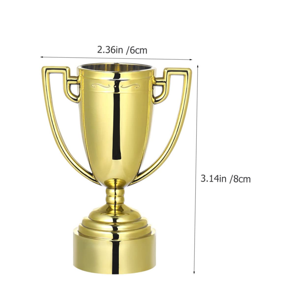 Toddmomy 50 Pcs Gold Plastic Trophy Toys for Kids - Reward Prizes, Classroom Incentives & Party Favors - Perfect for School Awards, Sports Achievements & Motivational Gifts