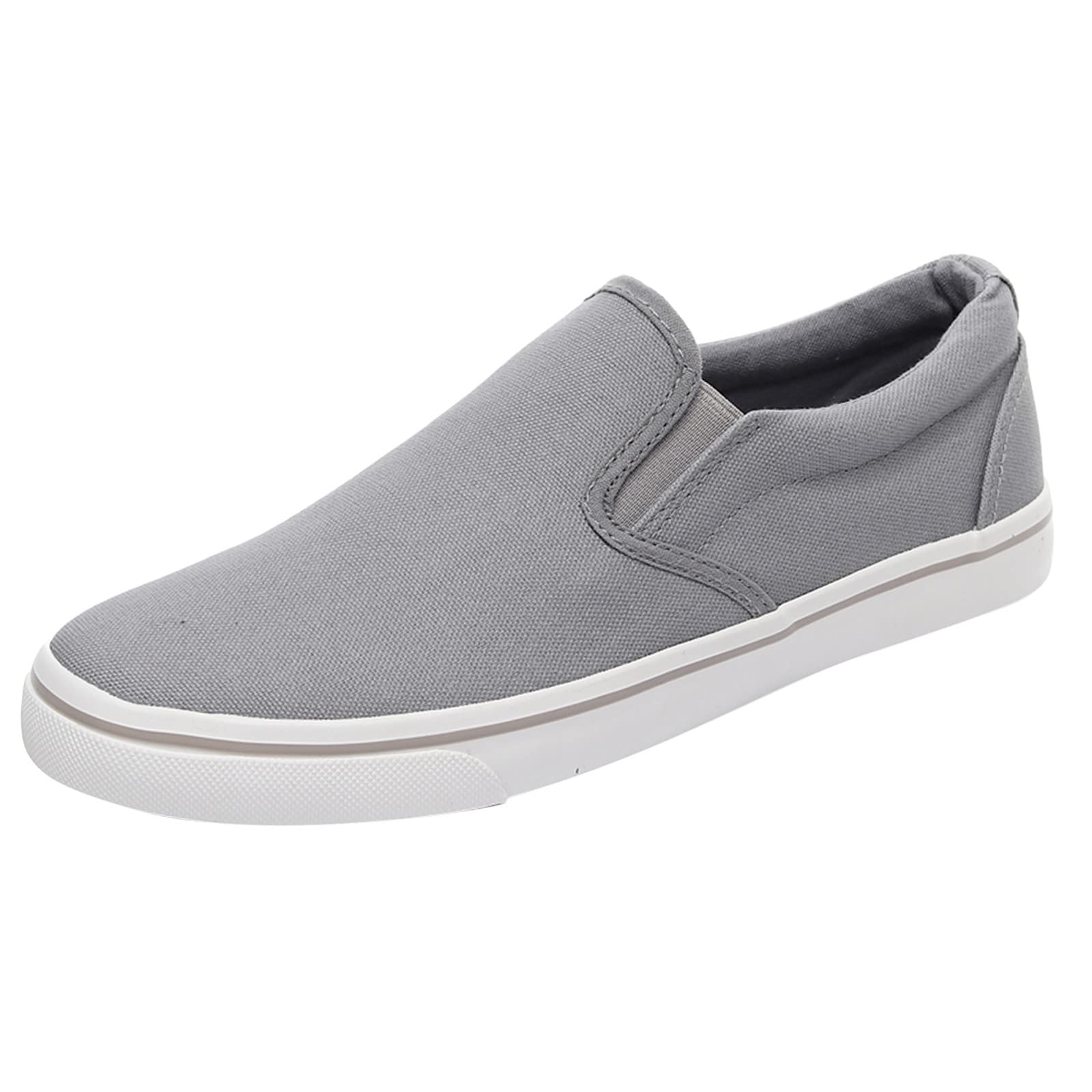 **Men's Slip-On Casual Shoes - Breathable Flat Work Shoes for Wide Feet | Comfortable & Lightweight for Office, Walking & Daily Wear**