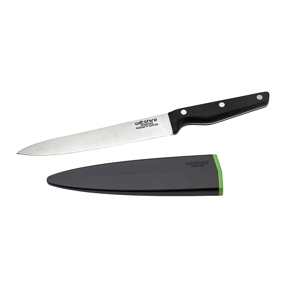 Staysharp Triple Rivet Carving Knife 20cm - Professional Kitchen Knife for Meat, Roast & BBQ - Perfect for Chefs & Home Cooking