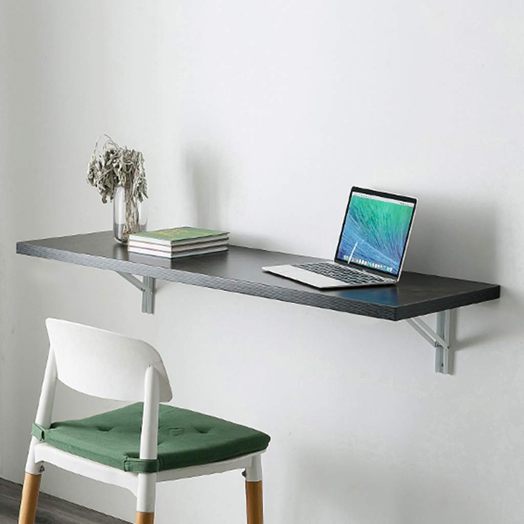 Space-Saving Wall-Mounted Drop-Leaf Folding Desk - Compact Computer Workstation for Home Office, Garage, Laundry Room, Kitchen & Small Spaces - Perfect for Remote Work, Studying & Multi-Purpose Use