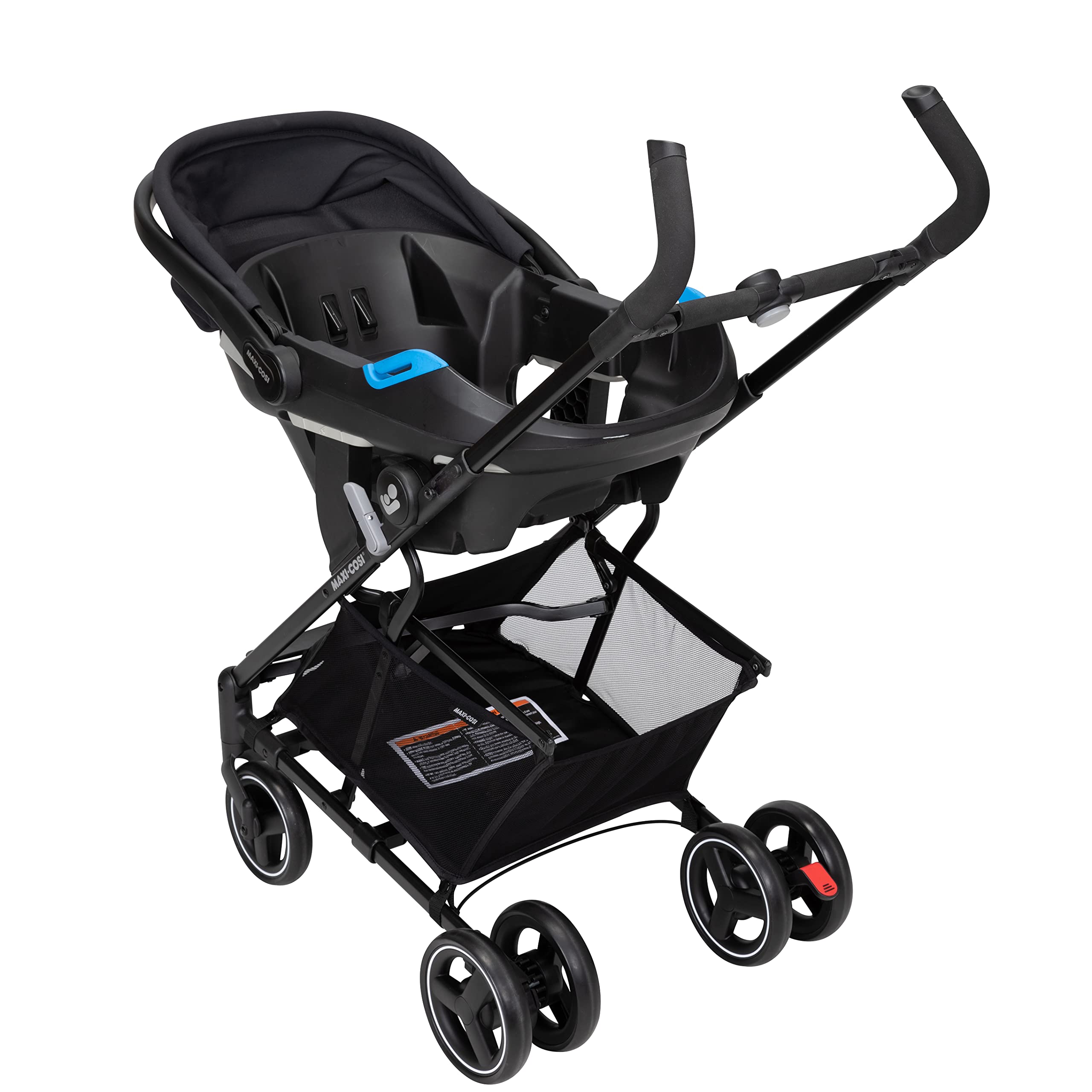 Maxi-Cosi Maxi-Taxi Xt Baby Stroller & Car Seat Caddy - Ultra Compact Travel System with Large Storage Basket, Black | Perfect for Newborns, Travel, Shopping & Everyday Use