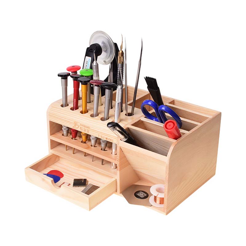 Premium Wooden Multi-Function Screwdriver Set with Storage Box - Durable Tool Organizer for Home Repair, DIY Projects & Workshop Organization