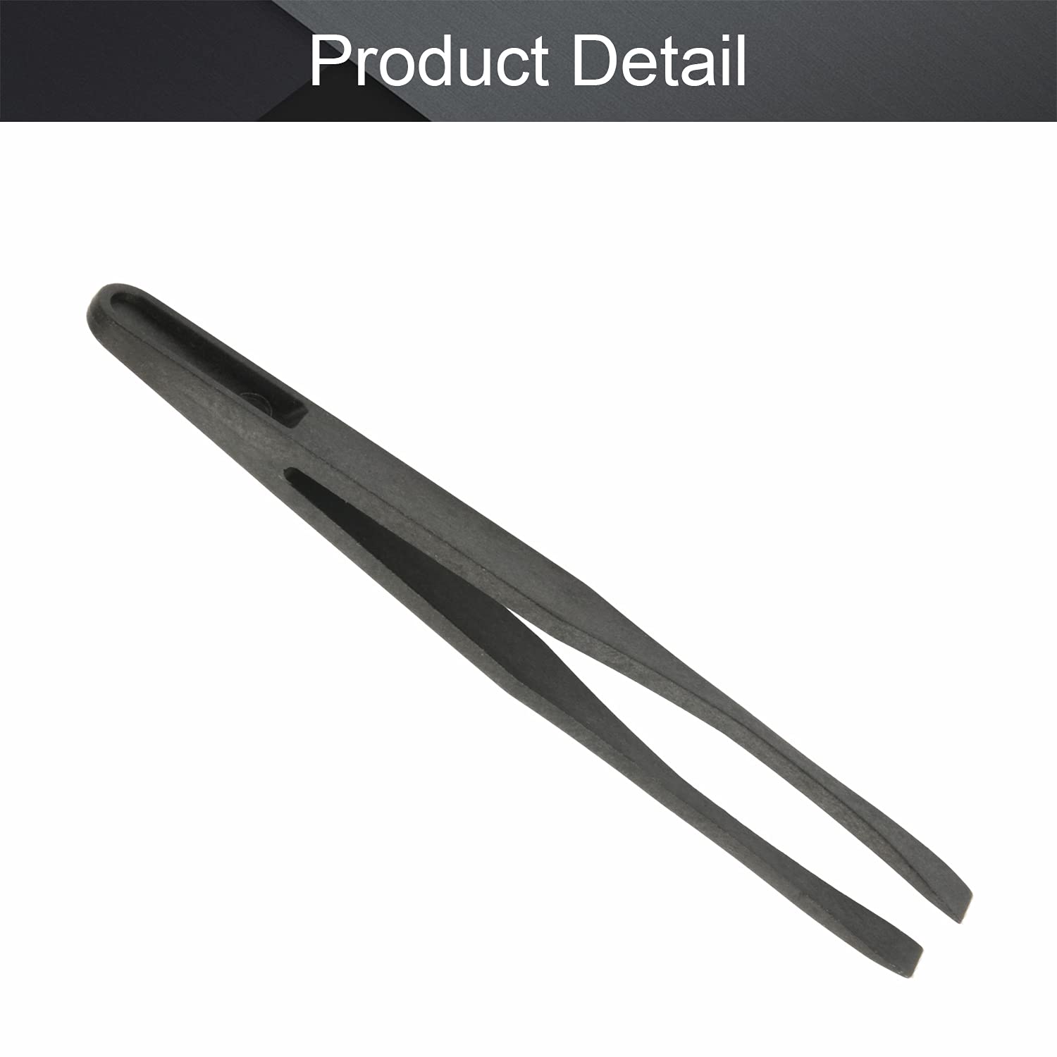 Utoolmart Anti-Static Plastic Tweezers - 10pcs Precision Slant Flat Tip Tweezers Set for Jewelry Making, Electronics Repair, DIY Crafts & Beauty Applications | ESD Safe Tools for Watch Repair, PCB Work & Nail Art