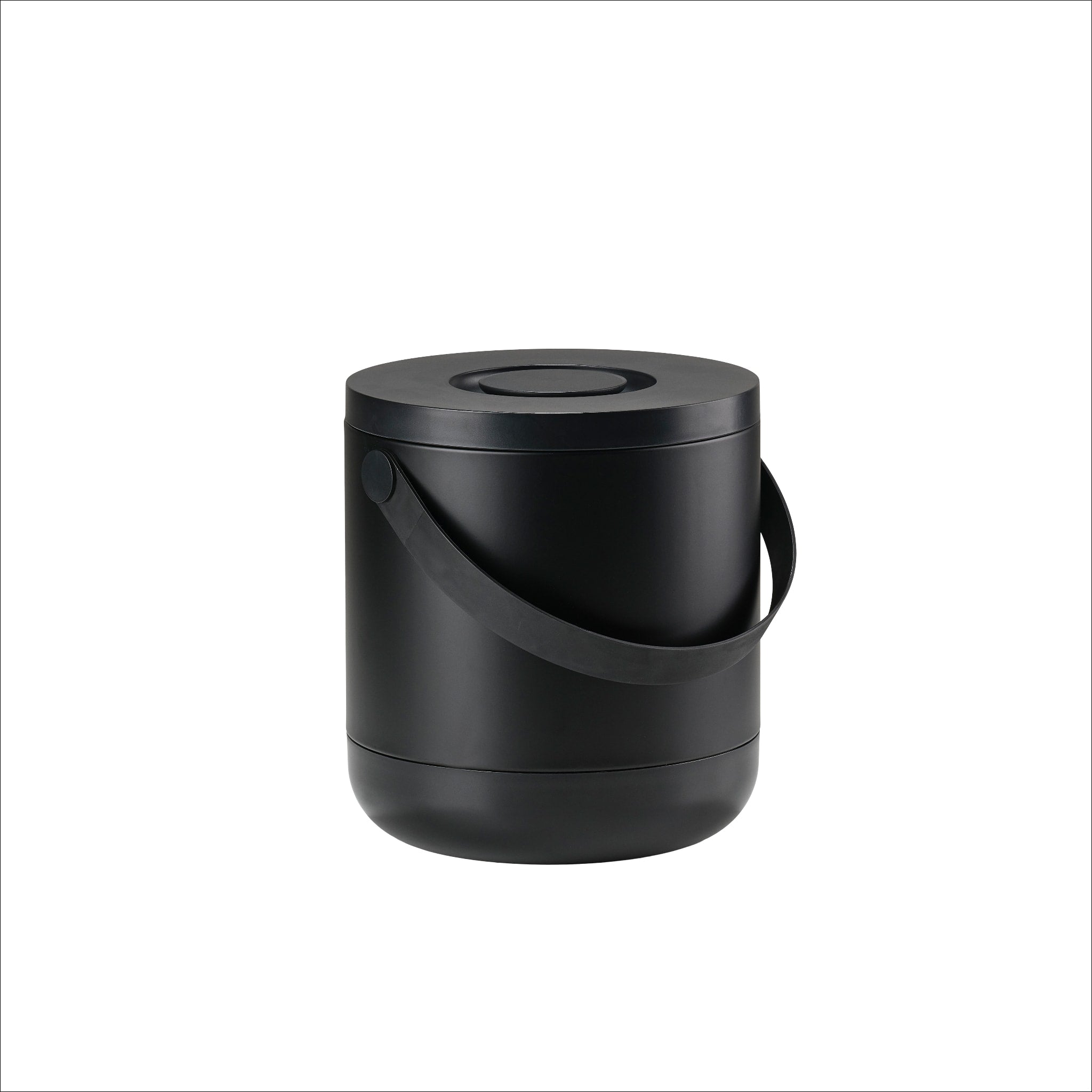 ZONE DENMARK 15L Circular Waste Bin - 31cm Height, Black - Perfect for Home, Office & Kitchen Trash Can