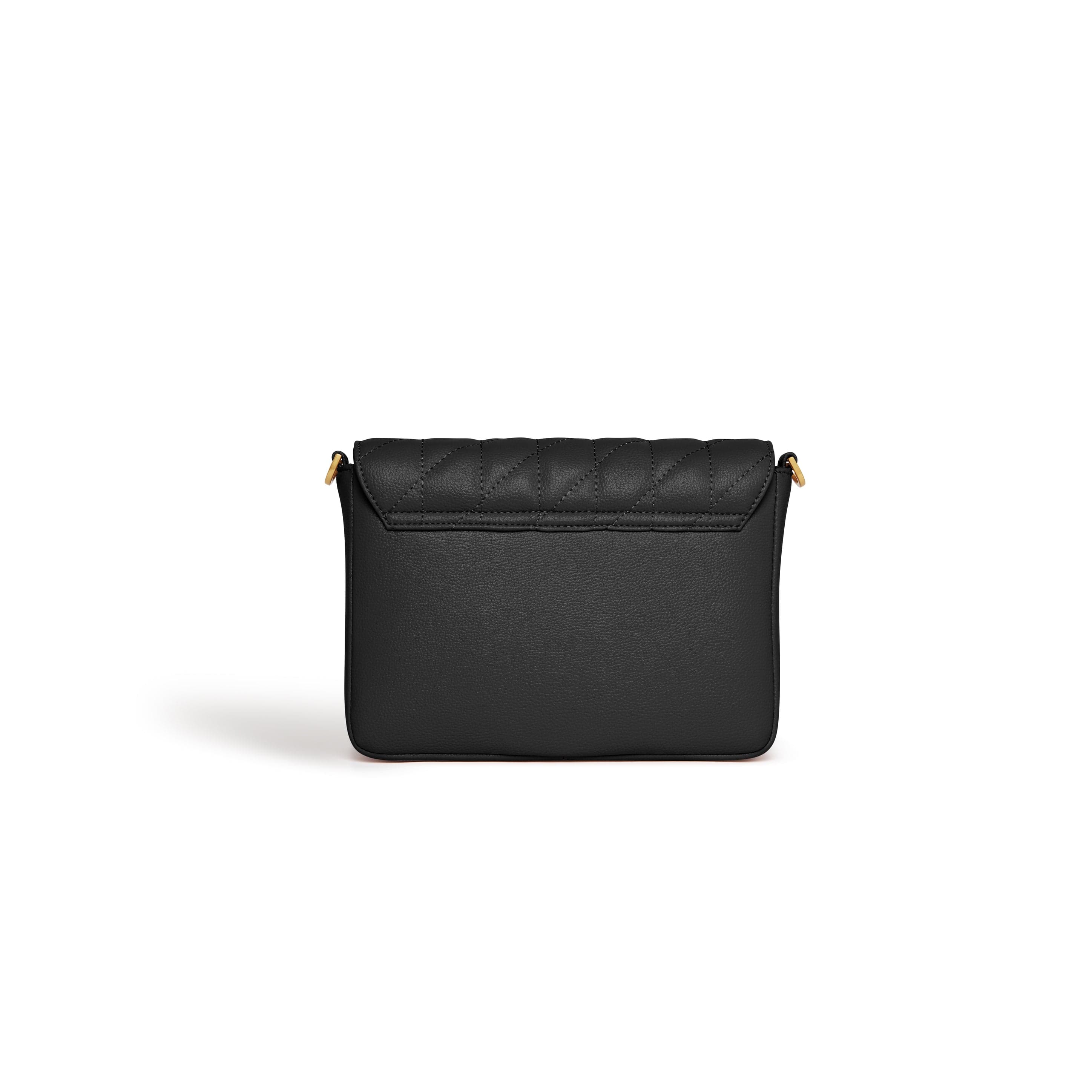 Vegan Leather Shoulder Bag for Women - Iris Black Crossbody Purse | Stylish & Eco-Friendly Handbag for Work, Travel & Everyday Use