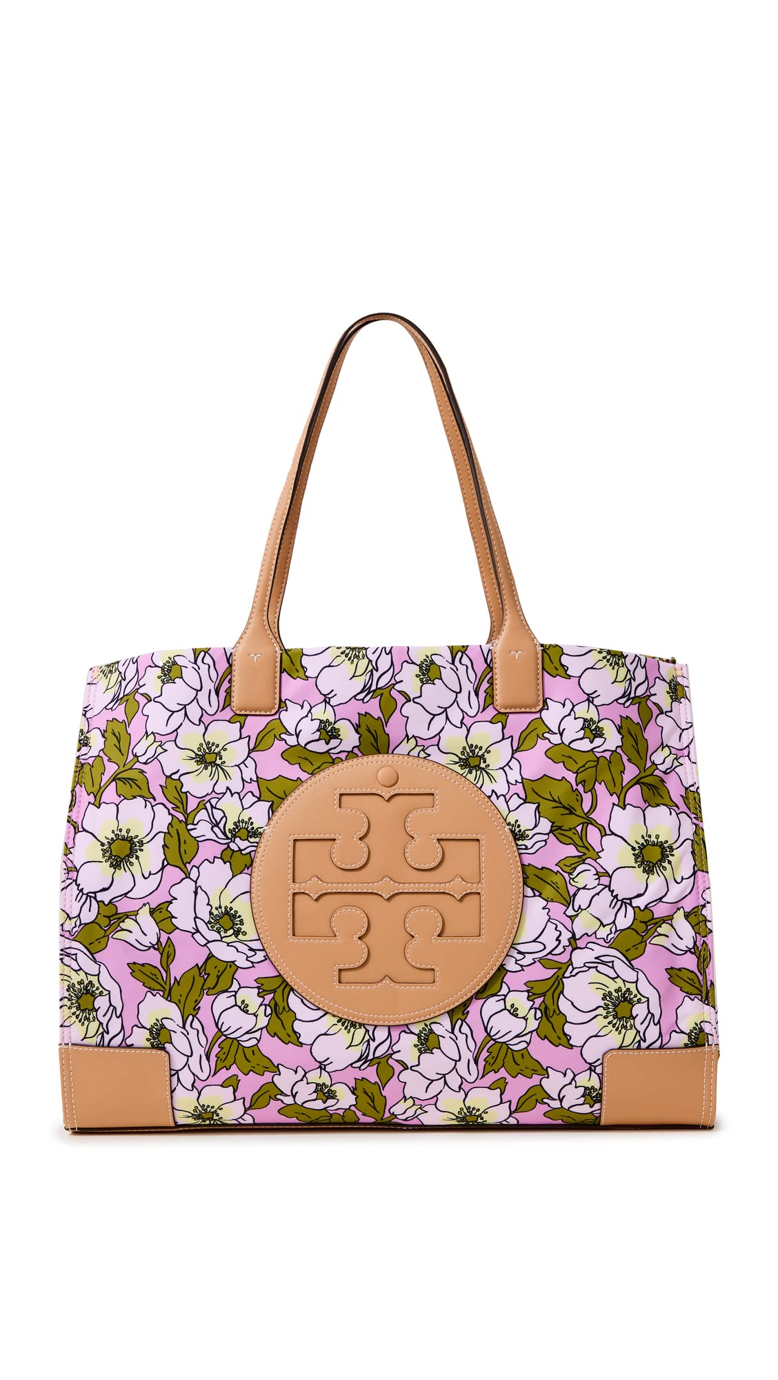 Tory Burch Women's Ella Printed Canvas Tote Bag - Stylish Designer Handbag for Work, Travel & Everyday Use