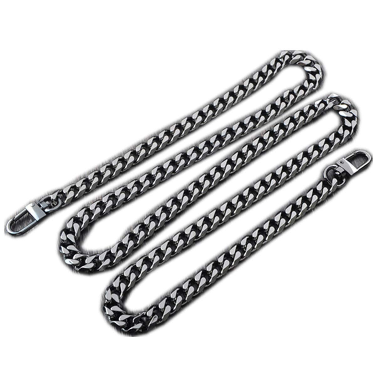 6-Pack Black Iron Metal Chain Straps for Handbags & Purses - DIY Replacement Shoulder & Crossbody Strap (23 Inch Length) - Perfect for Fashion Accessories, Bag Repair & Style Upgrade