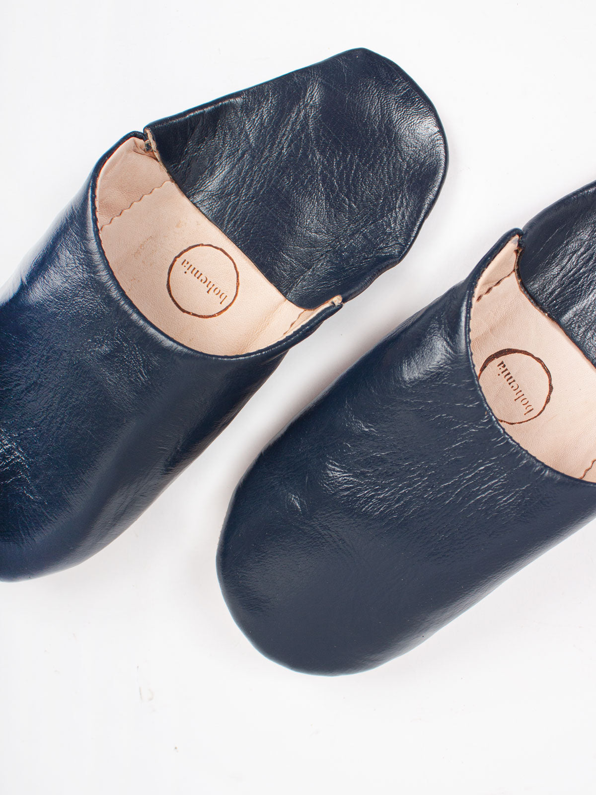 Authentic Moroccan Men's Babouche Slippers - Handmade Leather Indigo Blue House Shoes | Perfect for Home, Lounge & Cultural Fashion