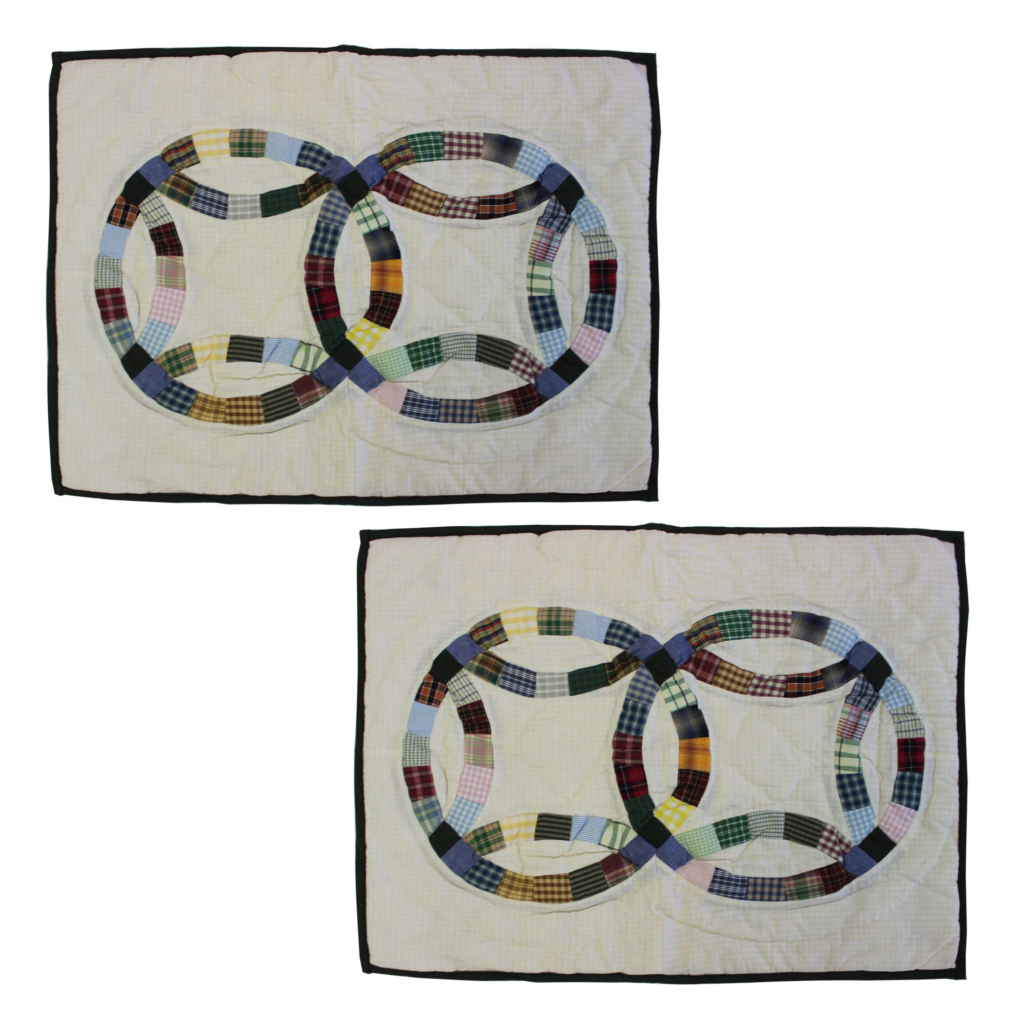 Handmade Patchwork Cotton Queen Quilt Set - 3 Piece (85