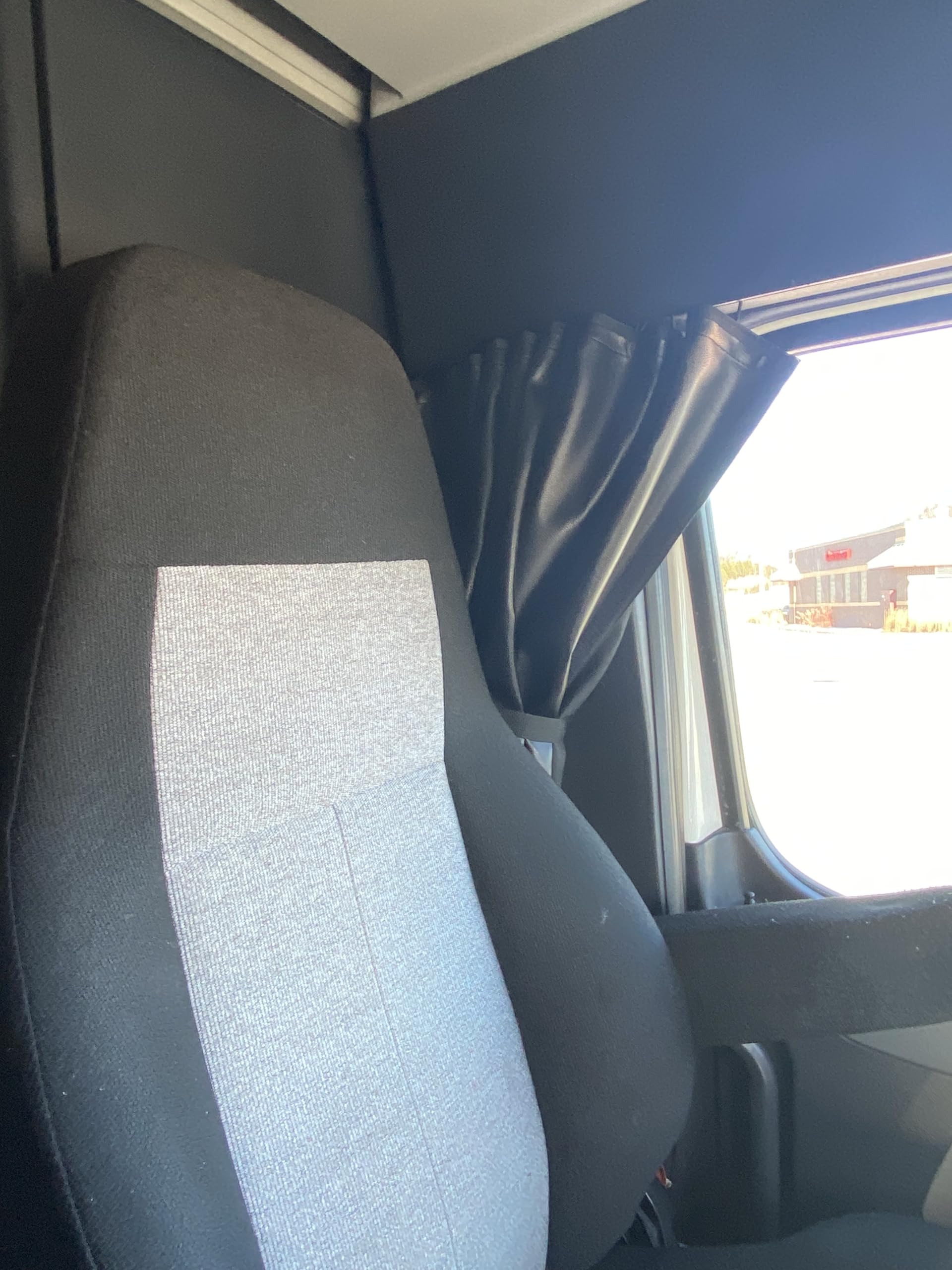 Freightliner Cascadia 2008-2025 Windshield Sun Shade Curtains - Left & Right Side Sun Protection for Truck Drivers | Blocks UV Rays & Reduces Heat in Cab