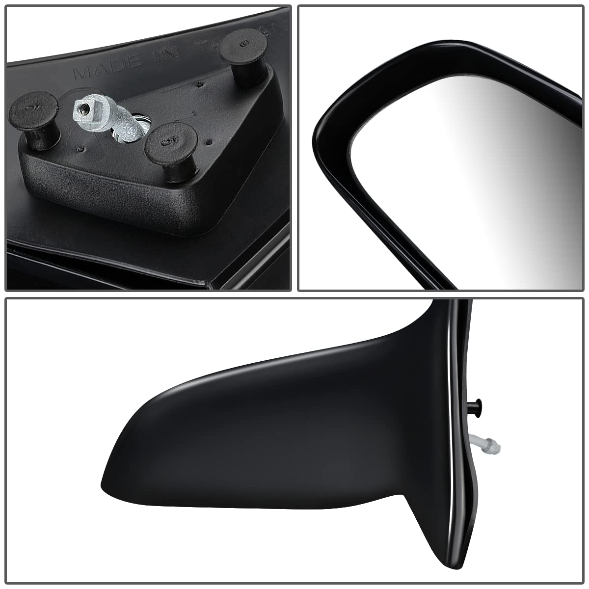DNA Motoring OEM-MR-TO1320136 Manual Adjust Non-Heated Non-Folding Left Side Rear View Mirror Replacement for 1988-1992 Toyota Corolla Sedan/Wagon (Japan/USA Built) - Perfect for Classic Car Restoration & Daily Driving